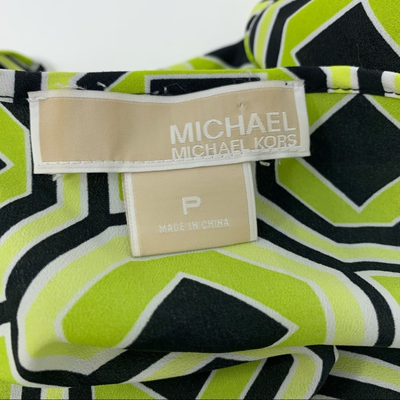 Michael Kors lime Green Diamond Print blouse - Picture 10 of 12